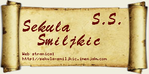 Sekula Smiljkić vizit kartica